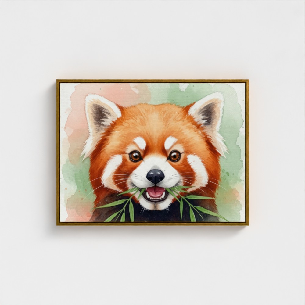 89159-Smirking-Red-Panda-GLOBAL-FRA-CAN-24X32-wrap_imagewrap-framecolour_gold